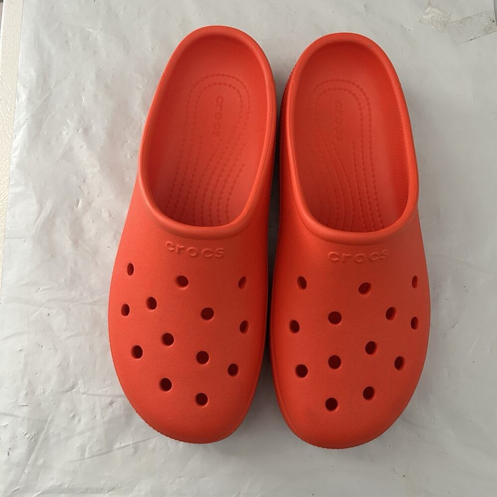 Crocs Slides Orange Size 6 Men, Size 8 Women’s Nurses Hospital Leisure